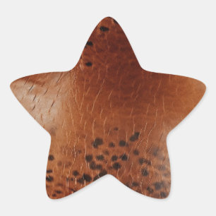 Bruine dierenprint ster sticker