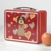 Bruine Dog Lunch Box (In situ)
