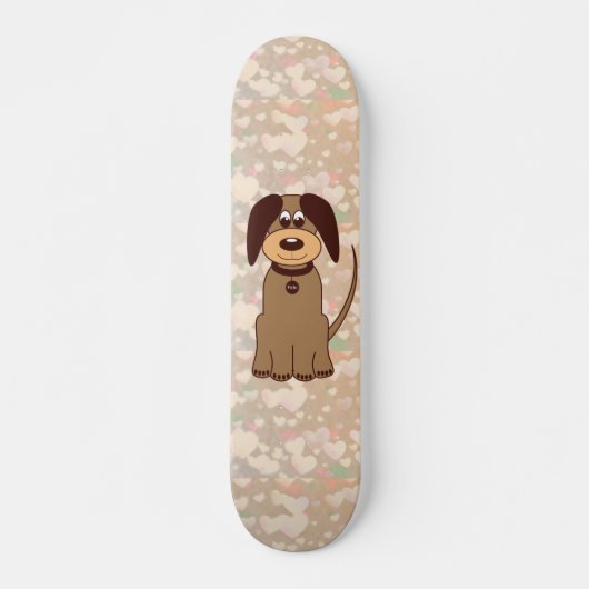 Bruine dog skateboard (Voorkant)
