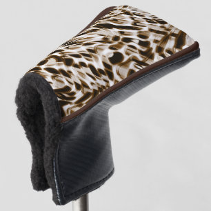 Bruine draaigaten in beweging, donker en beige golfheadcover