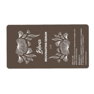 Bruine Dropperflaconlabels Etiket