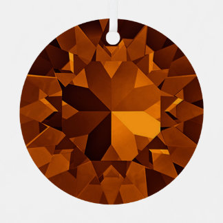 Bruine Edelstenen Versiering Metalen Ornament