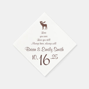  bruine elanden papieren servetten