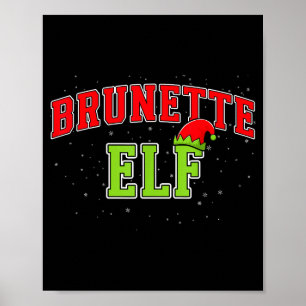 Bruine Elf Kerst Familie Matching Groep Kerstmis Poster