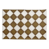 Bruine en Antiek witte diamanten Kussensloop (Achterkant-Links)