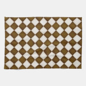 Bruine en Antiek witte diamanten Theedoek (Horizontaal)