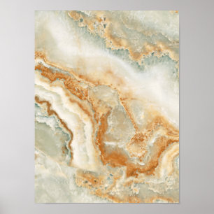 Bruine en beige steen textuur poster