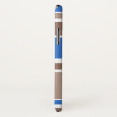 Bruine en blauwe strepen Case-Mate iPhone case (Achterkant / rechts)