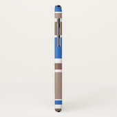Bruine en blauwe strepen Case-Mate iPhone case (Achterkant/links)