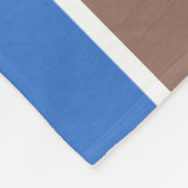Bruine en blauwe strepen fleece deken (Hoek)