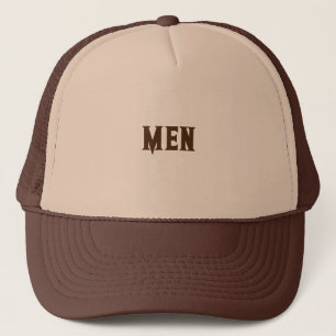 Bruine en bruine Heren Tekst naam Aangepast Trucker Pet