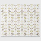 Bruine en gouden Giraffe in Birthday Cadeaupapier (Vlak)