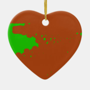 bruine en groene abstracte kunst keramisch ornament