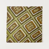 Bruine en groene architectuur wandkleed (Voorkant)