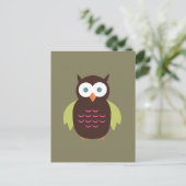 Bruine en groene boomgaarden briefkaart (Staand voorkant)