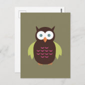 Bruine en groene boomgaarden briefkaart (Voorkant / Achterkant)