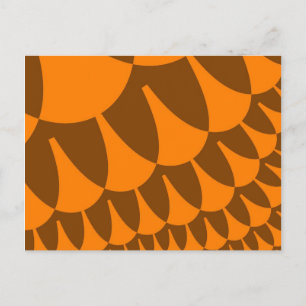 Bruine en oranje schalen briefkaart