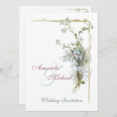  bruine en roze bruiloft kaart (Voorkant / Achterkant)