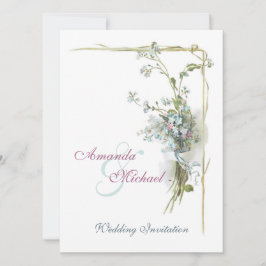  bruine en roze bruiloft kaart