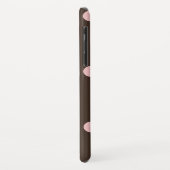 Bruine en Roze pokadots Case-Mate iPhone Case (Achterkant/links)