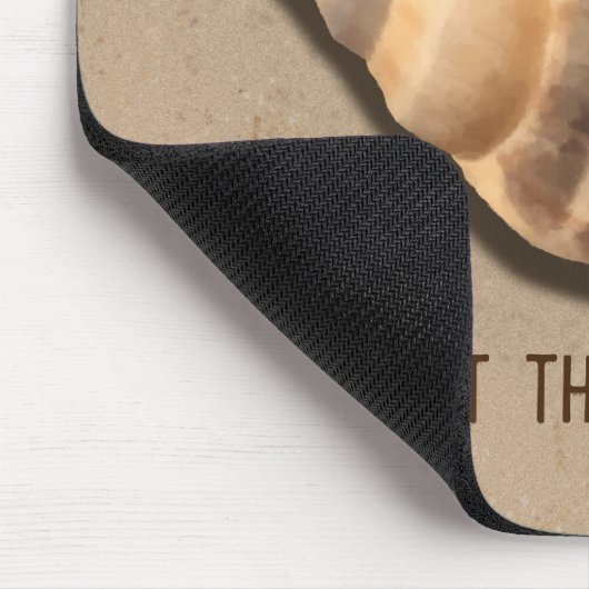 Bruine en Tan Striped Conch Shell Muismat (Hoek)