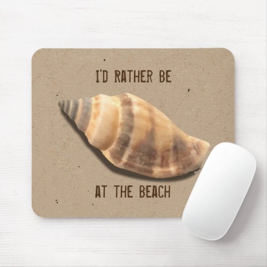 Bruine en Tan Striped Conch Shell Muismat (Met muis)