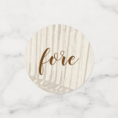 Bruine en witte Antiek  Golfclubs Confetti (Kleine voorkant)