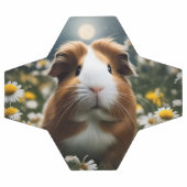 Bruine en witte cavia maan en madeliefjes, voetbal (Enkel)