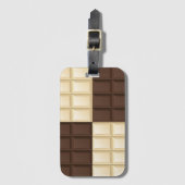 Bruine en witte chocolade bagagelabel (Voorkant (verticaal))