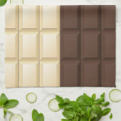 Bruine en witte chocolade theedoek (Gevouwen)