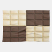 Bruine en witte chocolade theedoek (Horizontaal)