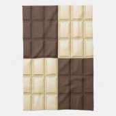 Bruine en witte chocolade theedoek (Verticaal)