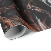 Bruine en witte gedroogde bladeren cadeaupapier (Rol Hoek)