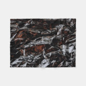 Bruine en witte gedroogde bladeren fleece deken (Voorkant (Horizontaal))