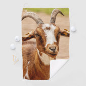 Bruine en witte geit golfhanddoek (Insitu)