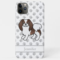Bruine En Witte Japanse Chin Cartoon Hond & Naam