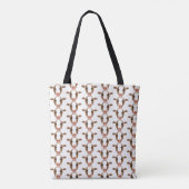 Bruine en witte Koeien op de Canvas tas (Achterkant)
