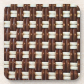 Bruine en witte mand drankjes onderzetter (Voorkant)