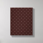 Bruine en witte pooldots canvas afdruk (Voorkant)