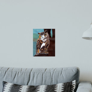 Bruine en witte Poster