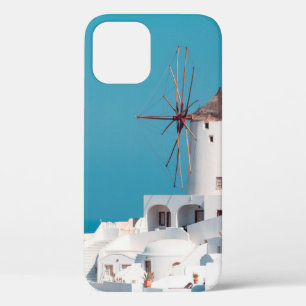 Bruine en witte windmolen iPhone 12 hoesje