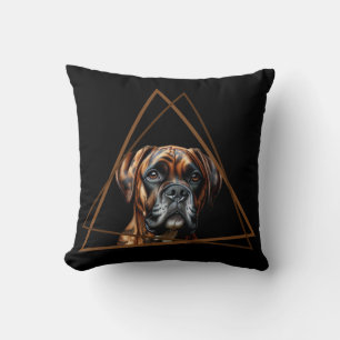 Bruine en zwarte brindle Boxer Lab hond Kussen