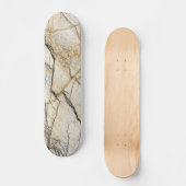 Bruine en zwarte gestructureerde marmeren steen skateboard (Voorkant)