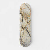 Bruine en zwarte gestructureerde marmeren steen skateboard (Voorkant)