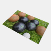 bruine en zwarte grasforel; deurmat (Schuin)