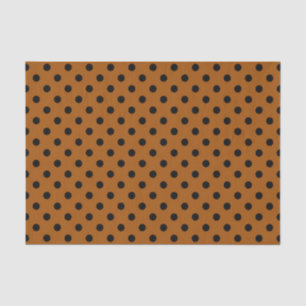 Bruine en zwarte Polka Dots Tissuepapier