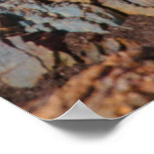 Bruine en zwarte rotsformatie poster (Hoek)