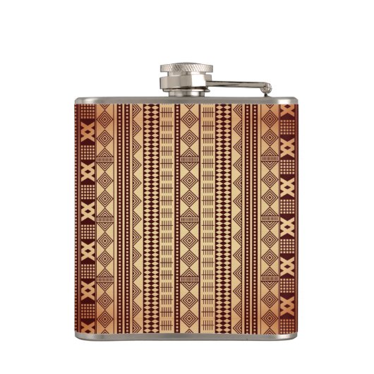 Bruine etnische textuur heupfles (Achterkant)