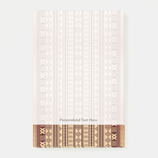 Bruine etnische textuur post-it® notes (Voorkant)