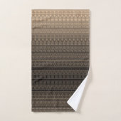 Bruine etnische versiering bad handdoek (Handdoek)